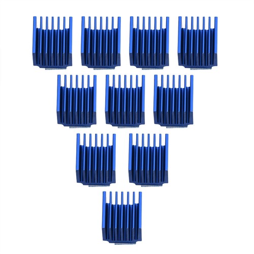 10x Aluminum Stepper Motor Driver Heatsink Cooling Fin With Back Glue For 3D NEW - Afbeelding 7 van 7