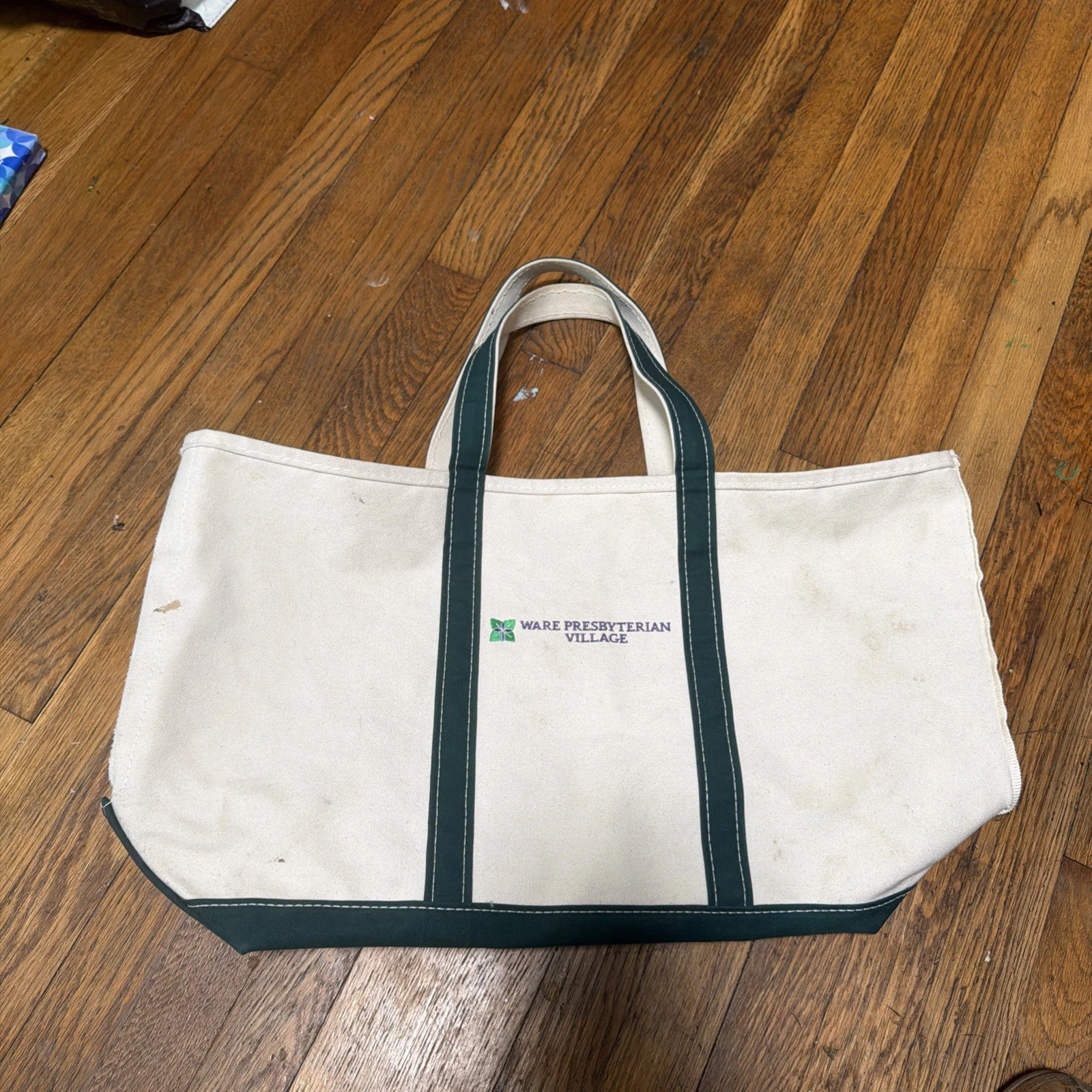 LL Bean Boat and Tote Ware Presbyterian Village Canvas Tote Bag