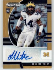 2020 Panini Prizm Draft Picks Autographs Neon Orange Josh Metellus RC #244 /149