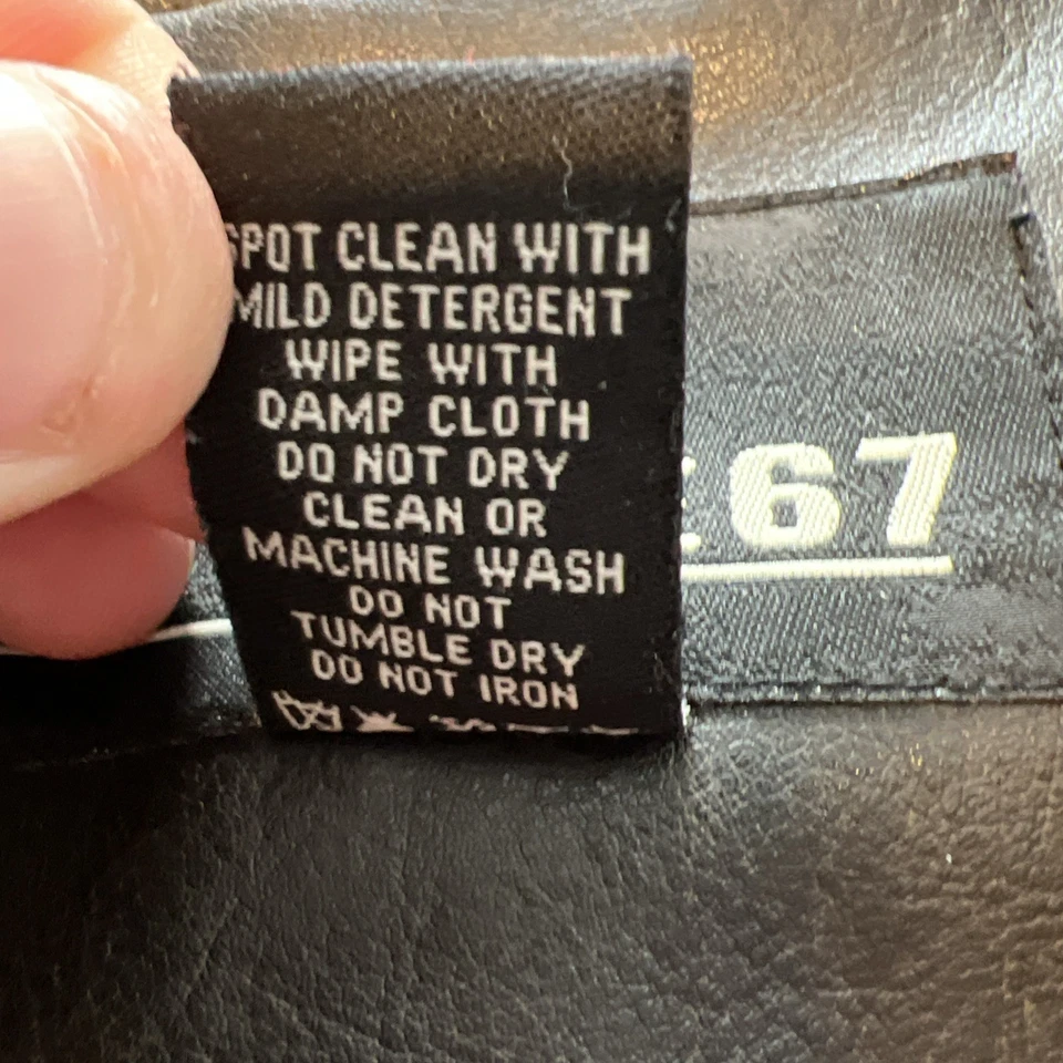 Buckle BKE 67 Faux Leather Jacket Men's XL Brown Espresso *SEE FLAW* - Image 4 of 4