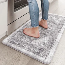 Kitchen Mats Cushioned Anti Fatigue 17"x29", Boho Oriental Kitchen Rug, Non S...