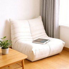 Soft Togo-Style Fireside Chair Modern Suede Lounge Lazy Sofa Bean Bag Chairs UK