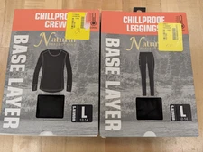 Natural Reflections Chillproof Crew & Leggings Base Layer Set Women's Large