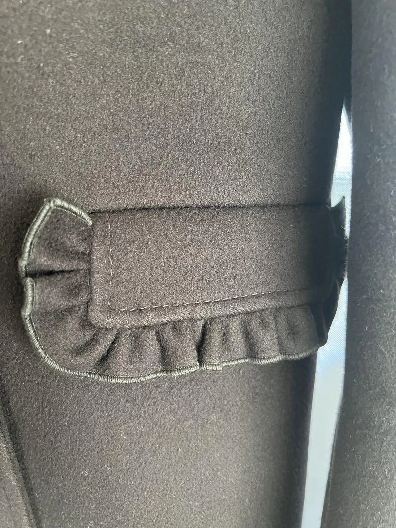 Cappotto lungo Gucci lana ad incastro con bottoni perlati 38