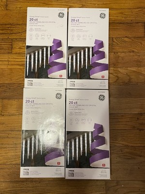 GE Energy Smart Random Sparkle 20/100 Led Twinkling Ice Crystal Icicle Set
