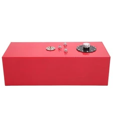 15 GALLON CAP+LEVEL SENDER RED TOP-FEED ALUMINUM RACING FUEL CELL GAS TANK