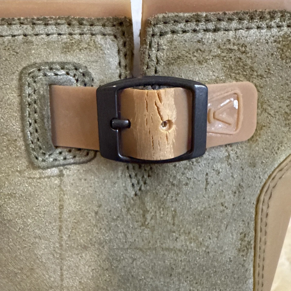 BOTAS IMPERMEABLES KEEN WILLAMETTE MUJER TALLA 7 GAMUZA OLIVA Y GOMA MEDIA PANTORRILLA Foto 4 de 4