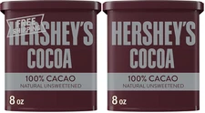 Natural Unsweetened Cocoa Powder Can, 8 Oz (Pack of 2)