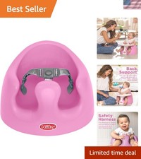 My Floor Seat Baby Chair Pink Portable Infant Safety Harness, Soft Foam Cus...