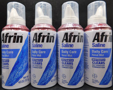 Lot Of 4 Afrin Saline Daily Care Nasal Mist 4.5oz Ea Exp: 11/26 New  Sealed