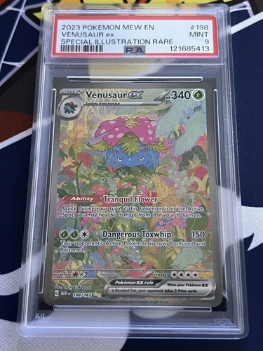 VENUSAUR EX SPECIAL ILLUSTRATION RARE POKEMON MEW EN-151 2023 198 PSA 9 - SV151