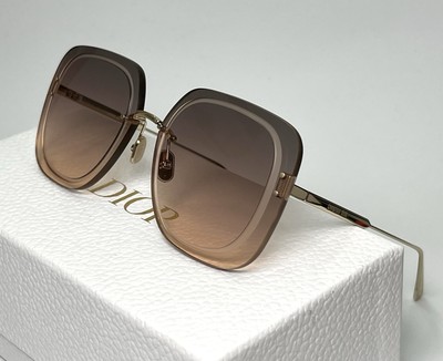 Brand New Dior Sunglasses UltraDior SU Rimless Round Metal Gold 65-140 Authentic