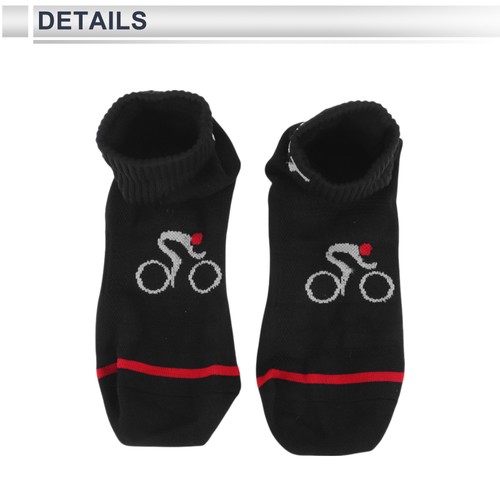 Cycling Socks Sweat-Absorbent,Anti-Friction M Letter Medium Black - Picture 5 of 6