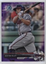 2017 Bowman Chrome Prospects Purple Refractor 229/250 Austin Riley #BCP161 s1i