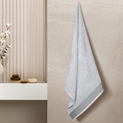 Ultra Soft 4 Pack Oversized Bath Towel Set 27x54 4 Pack Bath Light Grey - Picture 3 of 7