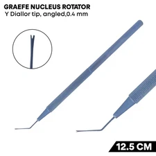 Graefe Nucleus Rotator Y Dialor Tip 0.4mm Titanium Ophthalmic Instruments