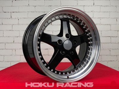 4X 18 Zoll WORK EQUIP Style Deep Dish Alufelgen SCHWARZ für BMW E36 E46 E90