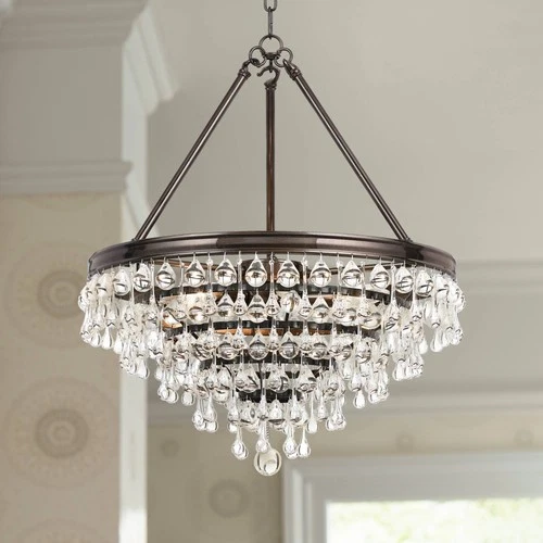 Calypso 20" Wide Crystal Vibrant Bronze Chandelier - Picture 1 of 7