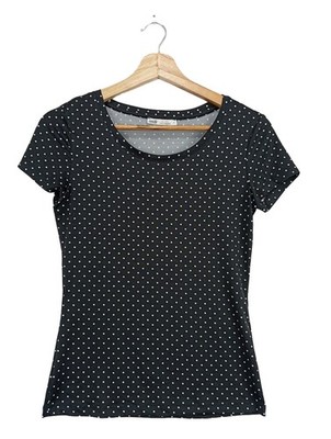 OODJI ULTRA Basic Top Damen Top Gr. DE 36 schwarz-weiß Casual-Look