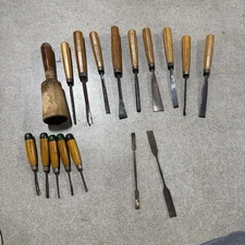 Vintage Wood Carving Tools Large Lot Sculpture House + Miller Falls Assorted