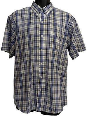 vintage Arrow USA 1851 shirt Mens Sz L Cotton Polyester Blend Short Sleeve