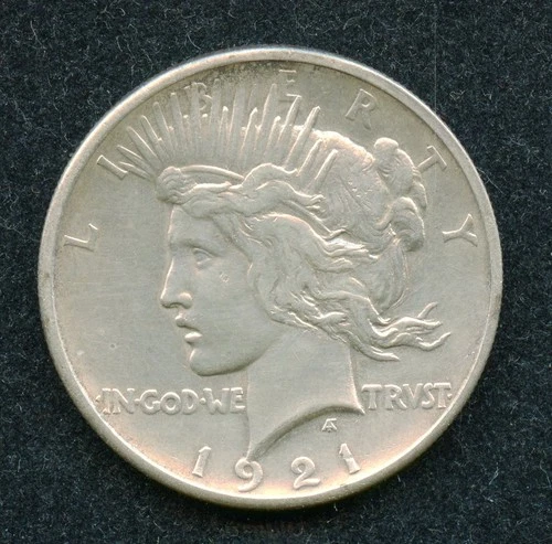 "Key Date" 1921 Peace Silver Dollar $1 - VF/XF Cleaned