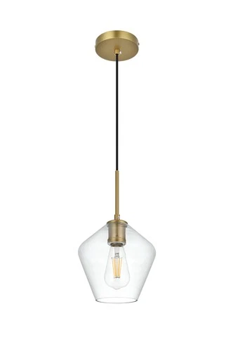 Elegant Lighting LD2256 Gene 8"W Mini Pendant - Gold - Picture 4 of 12