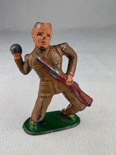 Vintage 1930's Barclay Manoil Lead Army Soldier Throwing Grenade