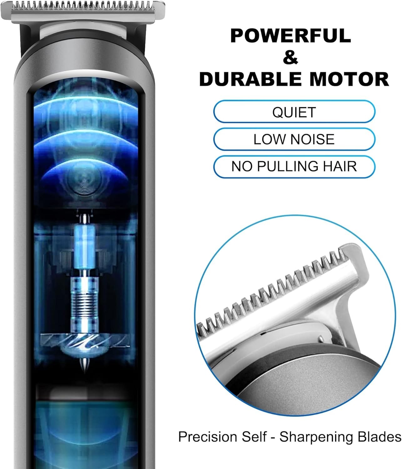 Cordless Electric Beard Trimmer - 150 Minutes Battery & Complete Grooming Kit