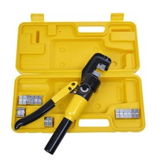 Hydraulic Wire Crimper w/ 10 Ton 9 Dies Battery Cable Lug Terminal Crimping Tool
