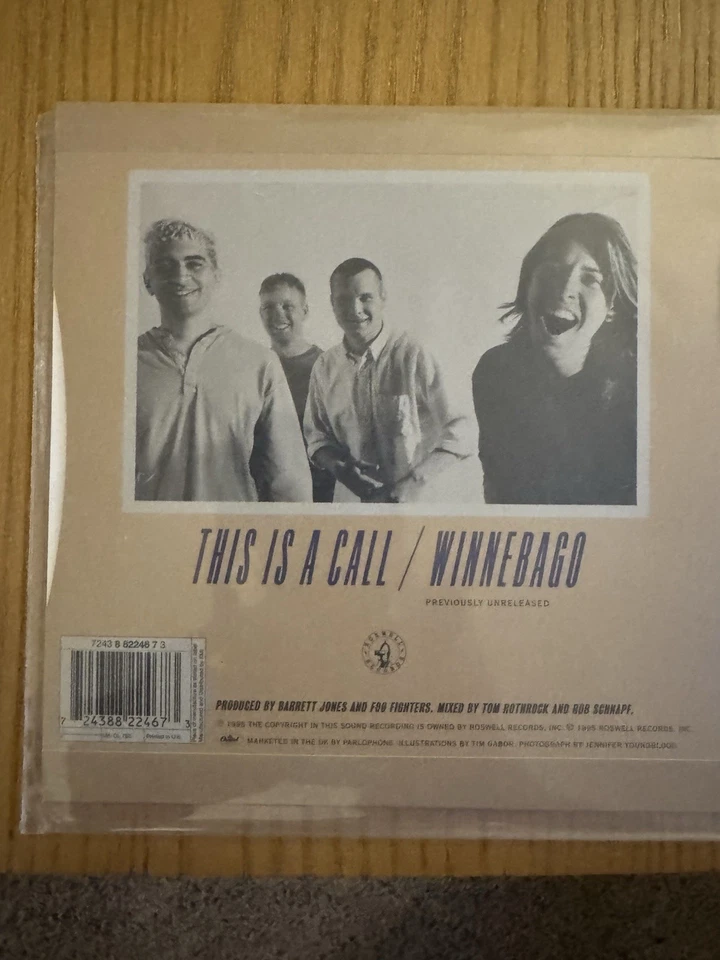 FOO FIGHTERS This Is A Call 7" Vinyl UK 1995 M/M Roswell CL753 Dave Grohl Foto 2 de 2