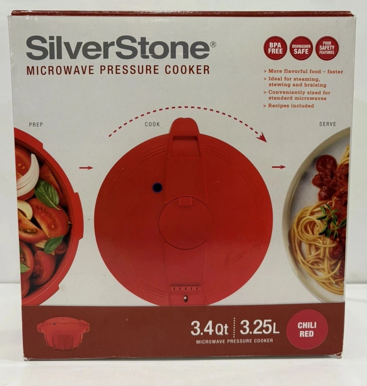 SilverStone Microwave Pressure Cooker 3.25L/3.4Qt NEW