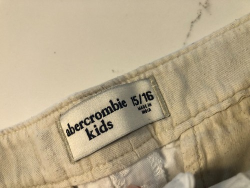 ABERCROMBIE KIDS Youth Boys 15/16 White Chino Shorts - Picture 4 of 7