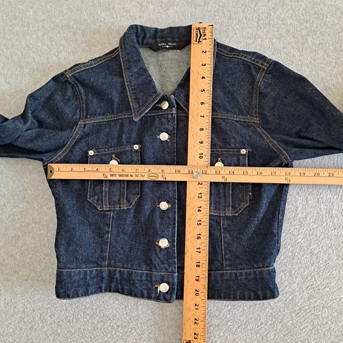 Chaqueta Vaquera Billy Blues Mujer Mediana Jean Crop Western Rockabilly Hecha en EE. UU. Y2K - Imagen 6 de 9