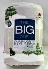 Holiday Tree Truck Throw Plush Blanket The Big One Oversized  Super Soft