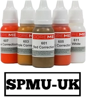 Doreme Microblading SPMU Pigment CORRECTOR - BLUE/RED/PURPLE - Permanent Makeup
