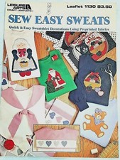 Leisure Arts 1130 SEW EASY SWEATS sewing 16pg booklet Christmas 1987 