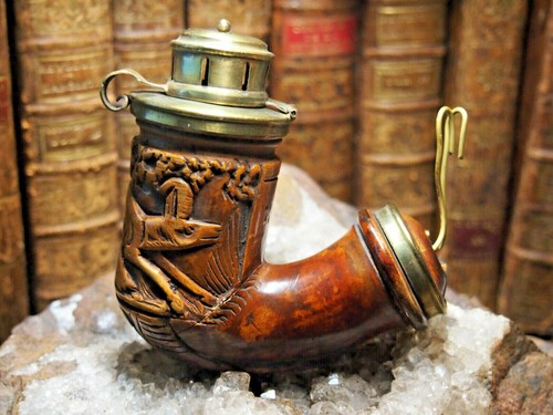 MUSEE LAUSANNE PIPE COLLECTION ECUME DE MER SCULPTEE motif chasse autriche 19e - Picture 3 of 5