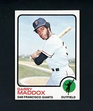 Garry Maddox 1973 Topps RC - San Francisco Giants #322 NM 
