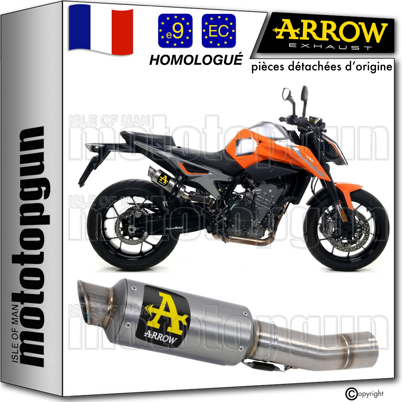 Échappement Arrow GP2 Titanium pour moto KTM 790 Duke 2019