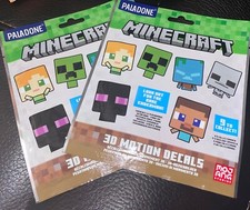 2 Pack MINECRAFT Blind Bag Play Pack 3D Motion Decals- Assorted style