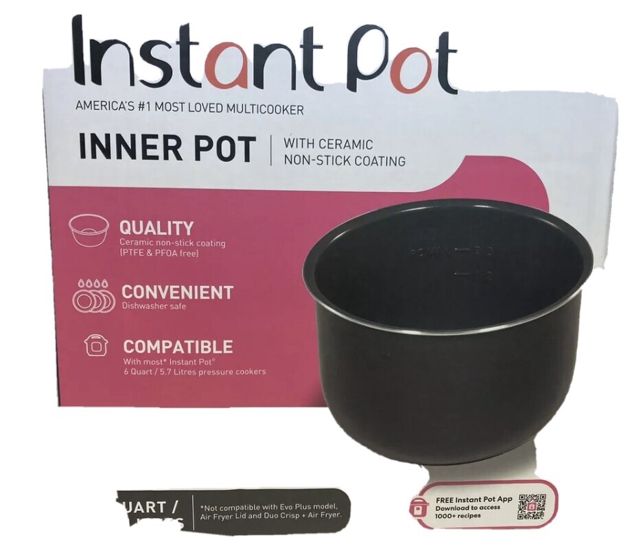Instant Pot Inner Pot w/ Ceramic Non Stick Coating 6 Quart-image