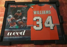 JSA Smoke Weed Everyday * RICKY WILLIAMS * Signed Custom Framed Jersey COA