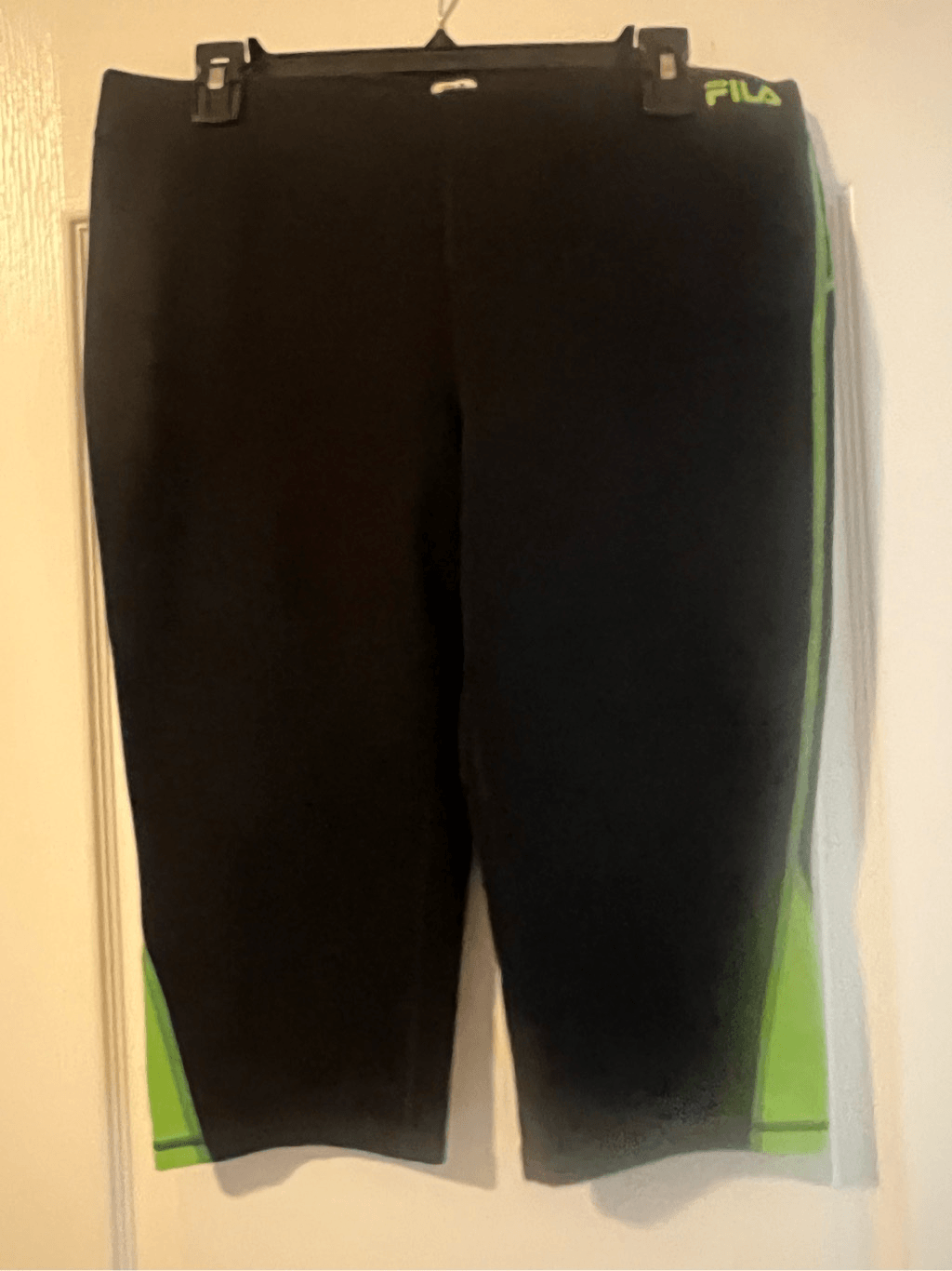 Leggings corti Fila nero e verde