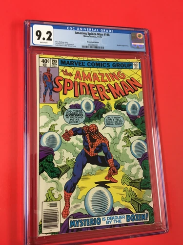 AMAZING  SPIDER-MAN # 198 CGC 9.2 (1979) Newsstand WHITE PAGES  MYSTERIO  BEAUTY