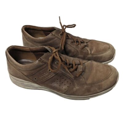 Ecco Shock Point Brown Comfort Men's Lace Up Tie Shoes Size EU 46 or US 12 