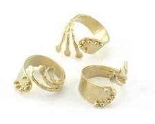 Hammered wrap ring raw brass 6-10 US Adjustable  4202