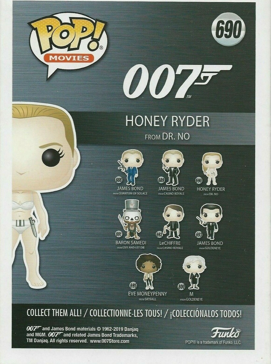 Funko Pop! Movies 690 Honey Ryder 007 Dr. No. James Bond With