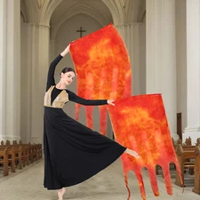 Holy Fire Prophetic Worship Flags for Dance Church Praise Dance Wings Banners