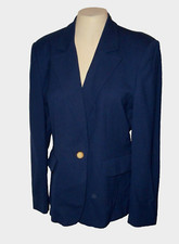 Vintage Blazer, Evan-Picone, Navy 100 -Wool Business 10
